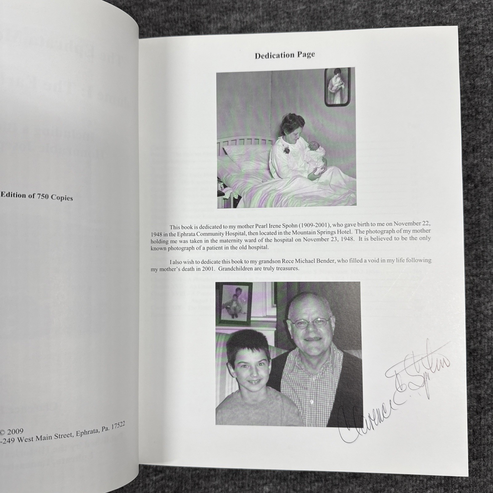 The Ephrata Mountain Springs Vol I & II Signed Ltd #320 HC Set Clarence Spohn
