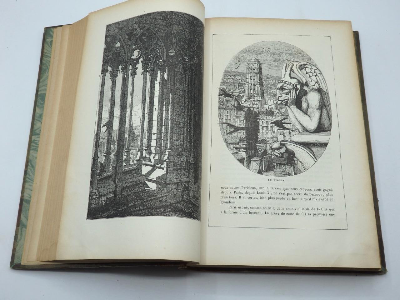 c1880 HUNCHBACK of NOTRE-DAME in FRENCH – Victor Hugo VERY CLEAN Leather Binding