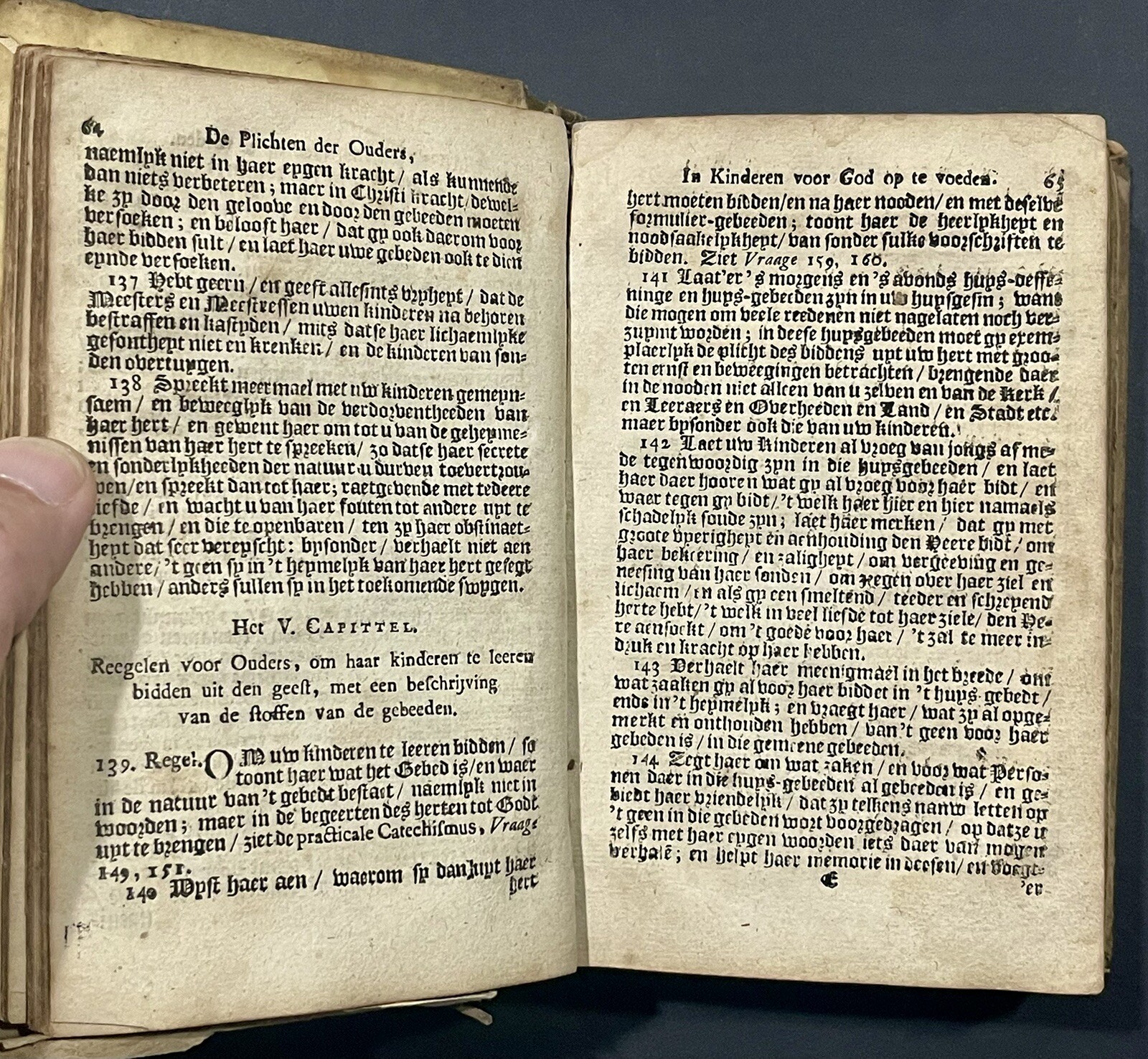 Antique 1724 “The Duty Of The Parents To Educate…, Jacobus Koelman Vellum Book