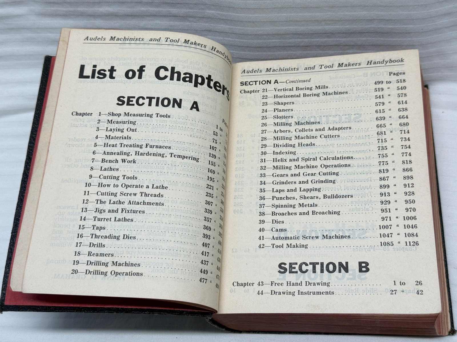 VINTAGE Audels Machinists & Tool Makers Handy Book Frank Graham HB 1941, 1942