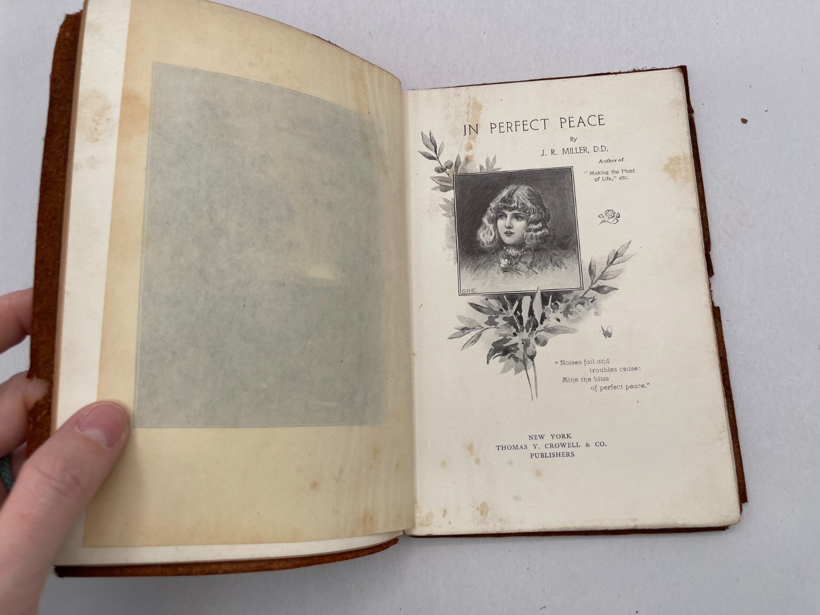 In Perfect Peace Reverend J.R. Miller 1903 Softbound Leather Antique Religious