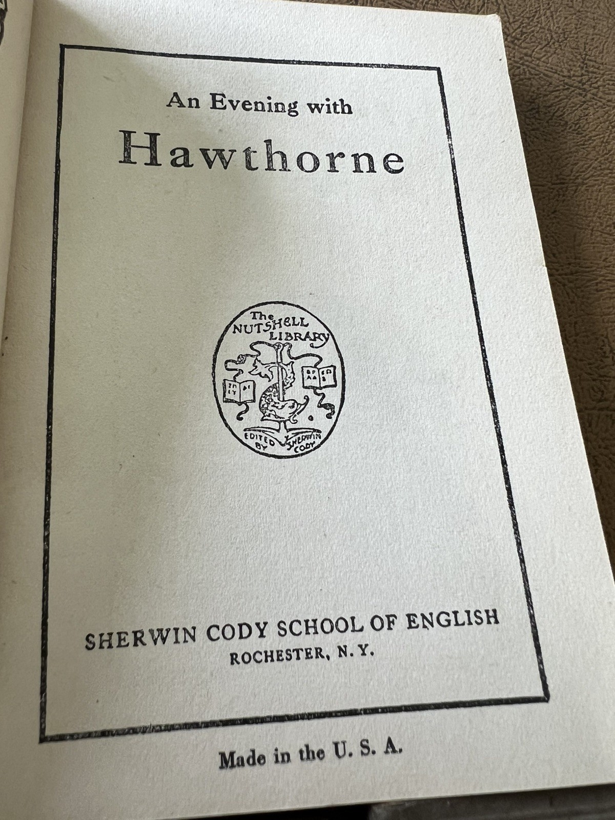 1907 AN EVENING WITH :LINCOLN,SHAKESPEARE DICKENS ,BURNS + More NUTSHELL LIBRARY