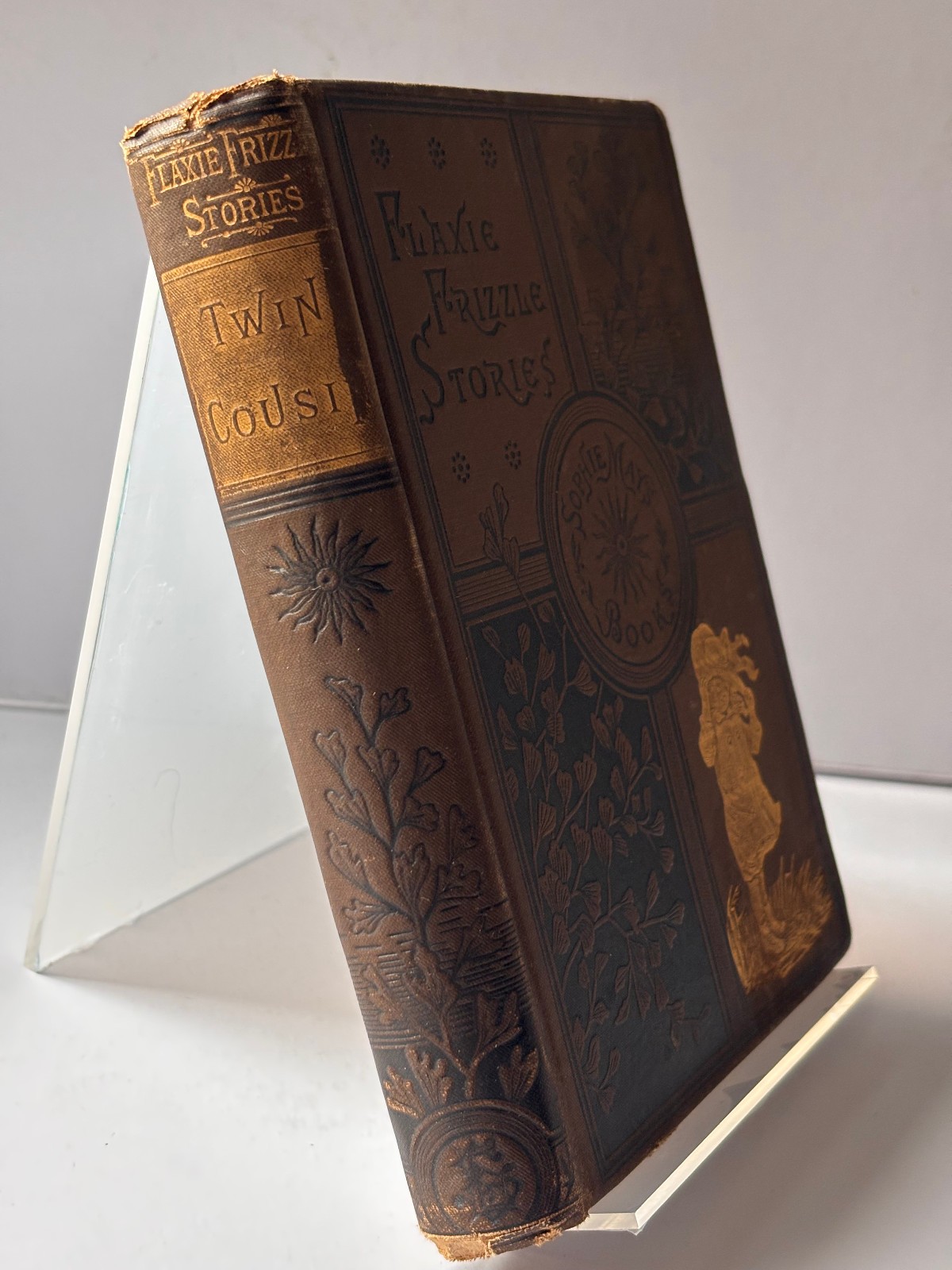 Antique Book Flaxie Frizzle Stories Twin Cousins Sophie May 1880 Lee Shepard