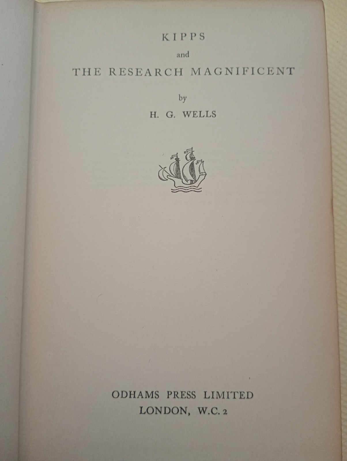 Vintage H.G. Wells 4 Volume Hardback Set Odhams Press London Blue Cloth Books