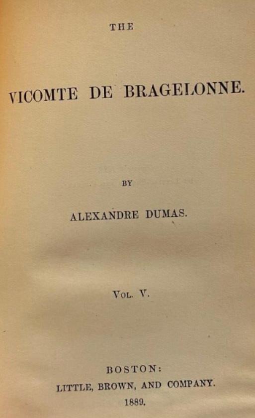 LOT Of 6 ALEXANDRE DUMAS 1889 ANTIQUE BOOKS 5 Victome De Eragelonne + 1 More HC