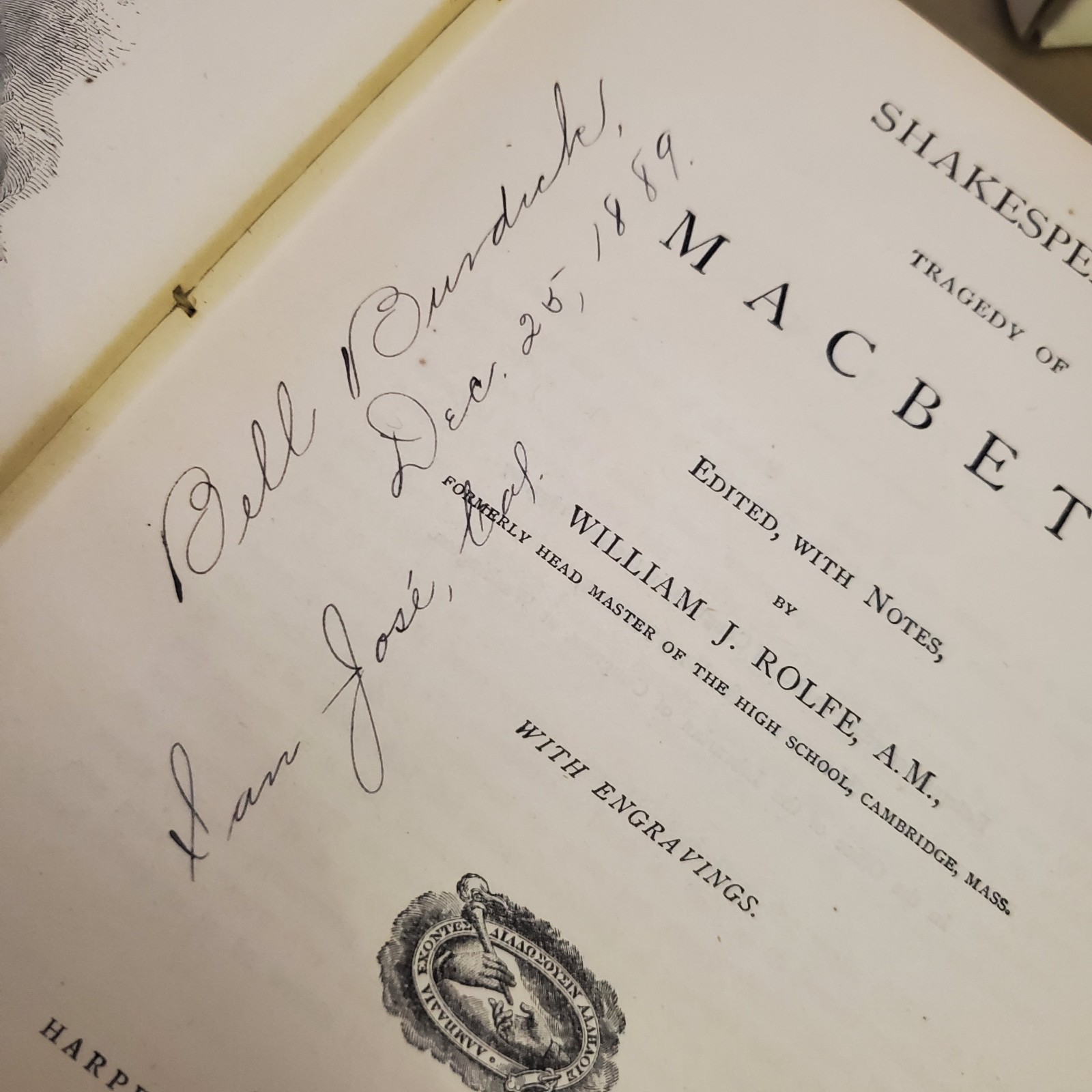ANTIQUE Shakespeare Books Harper & Brothers 1884 Samuel Carson & Co UNCUT PAGES