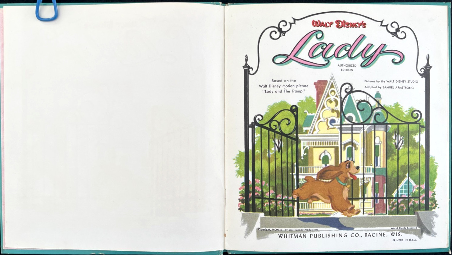 Walt Disney’s LADY ~ vintage children’s Little Golden and Whitman Book set