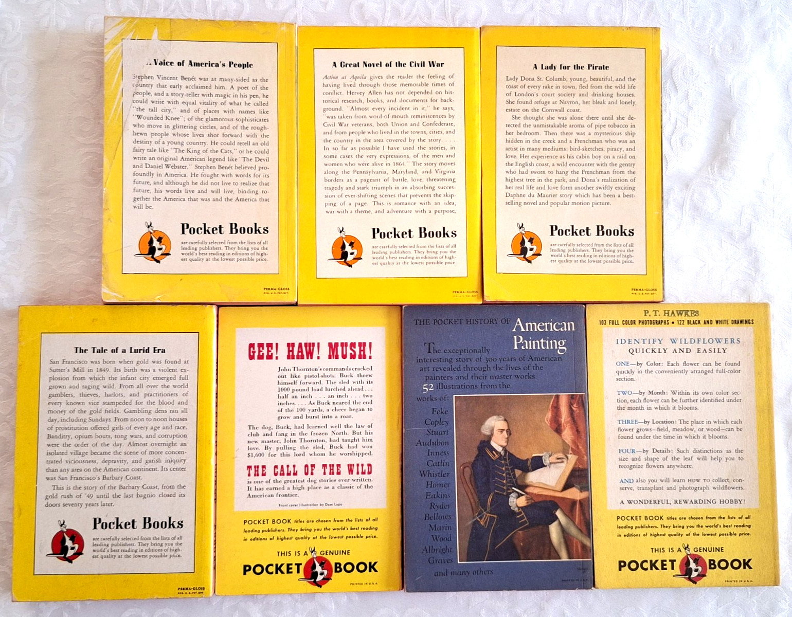 7 vintage paperbacks – all 1st printings from Pocket Books (1946-1951)
