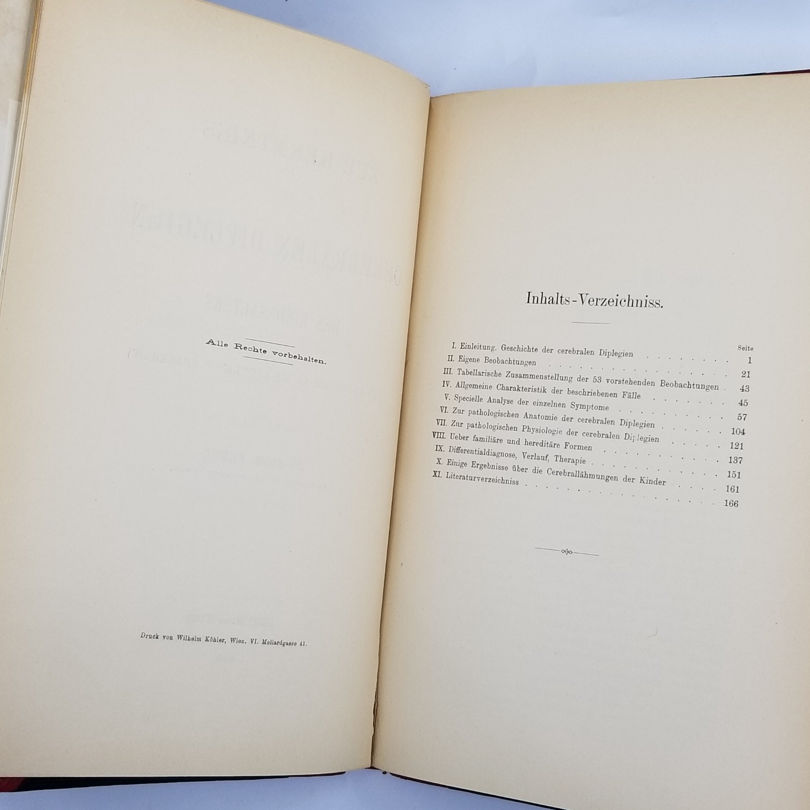 Sigmund Freud 1893 First Edition Cerebral Diplegia Neurology Rare