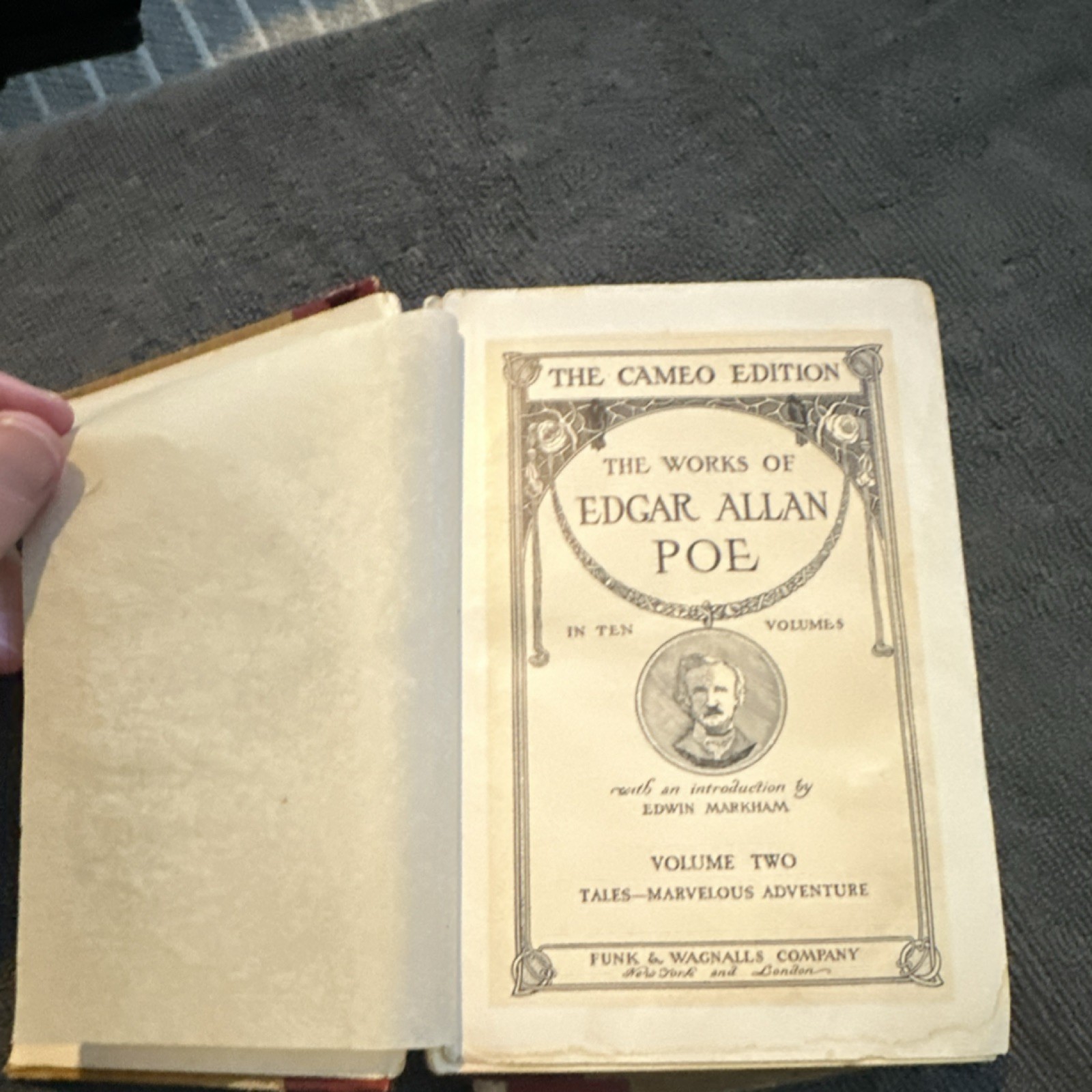 Funk & Wagnalls Edgar Allan Poe Works Cameo Edition Vol II & VI 1904 Illustrated