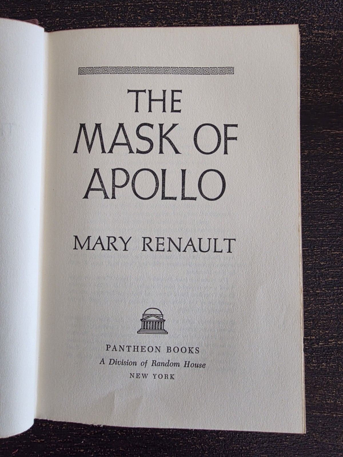 The Mask Of Apollo By Mary Renault Hardcover 1966 No DJ