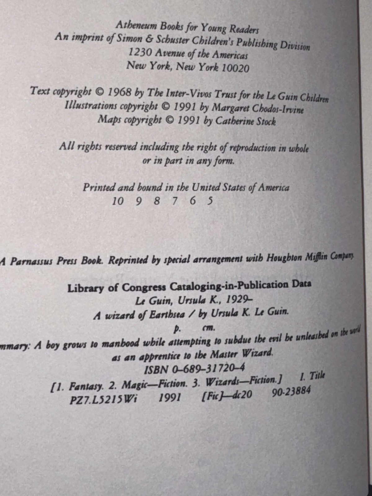 Lot 2 Ursula K. Le Guin A Wizard of Earthsea 1991, Tombs of Atuan 1971 Hardcover