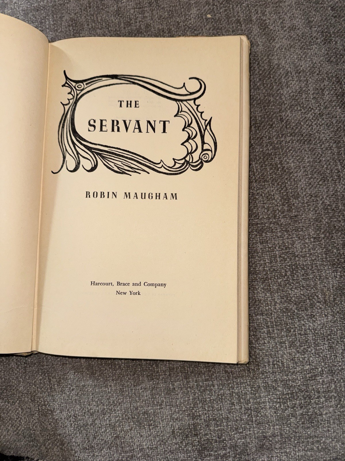 The Servant Robin Maugham 1st American Edition 1949 HC/DJ Harold Pinter Film