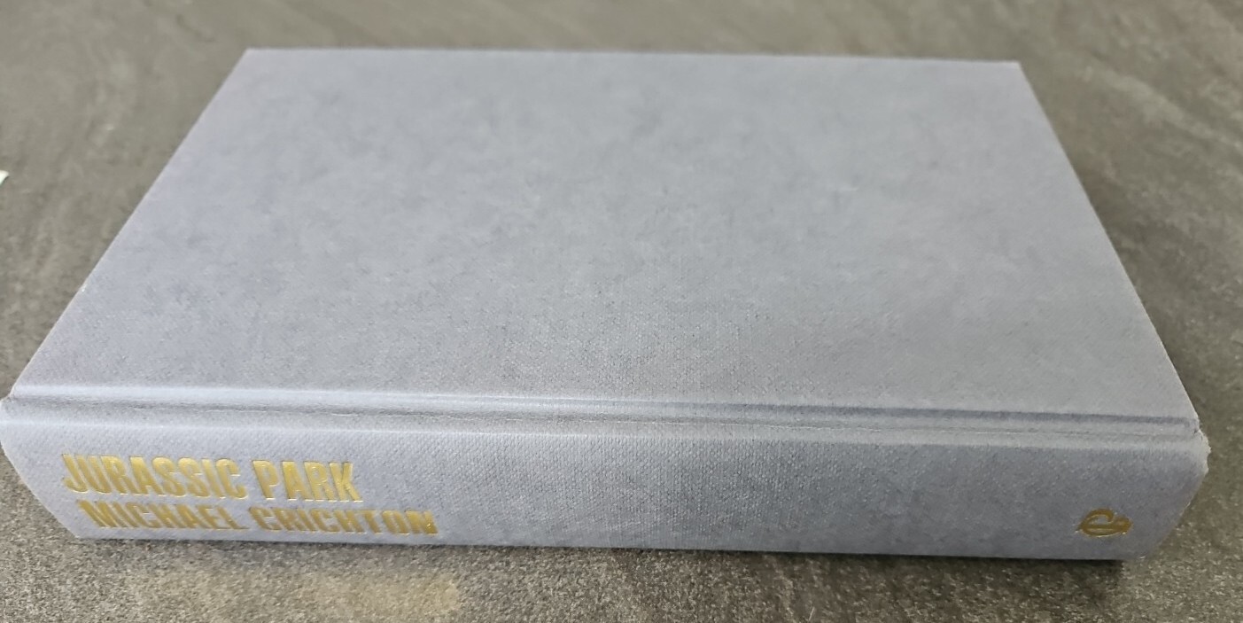 Vintage First Edition Jurassic Park Book Club Dust Cover 1991 Michael Crichton