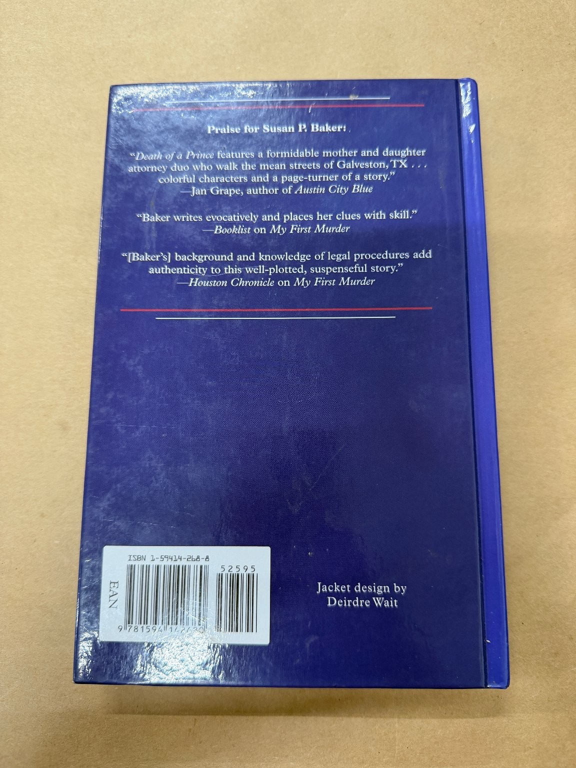 Death of a Prince Susan P. Baker 2005 Hardcover Mystery Thriller