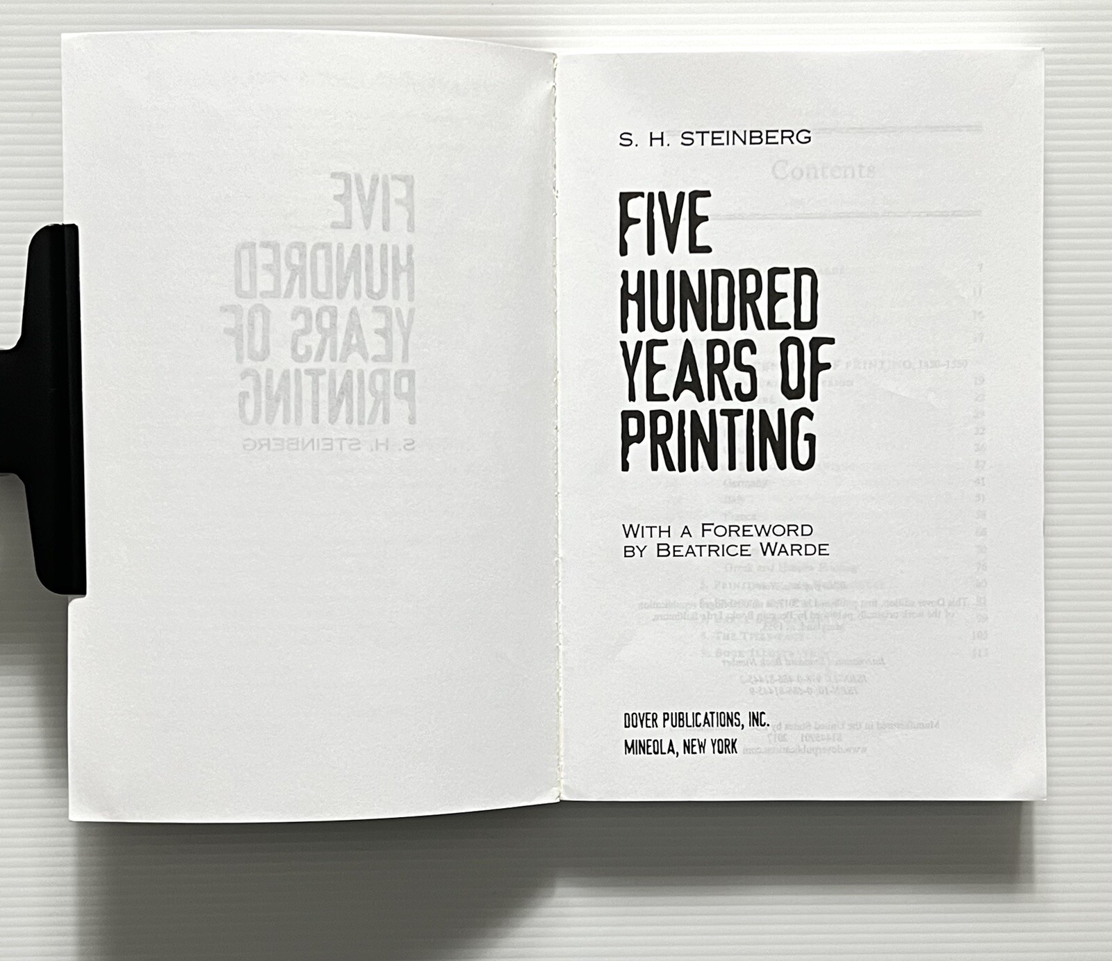 Five Hundred Years of Printing by S.H. Steinberg Reprint of 1955 Edition PB 2017