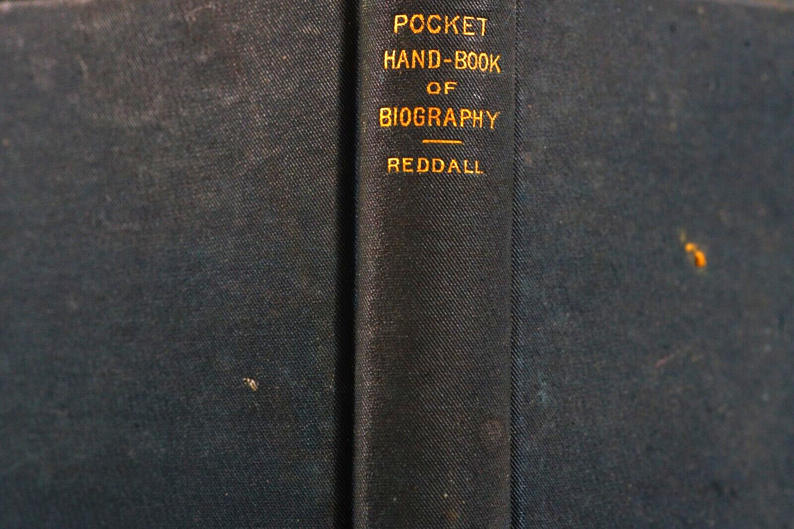 1890 A Pocket Hand Book Of Biography Henry Frederic Reddall CW Bardeen