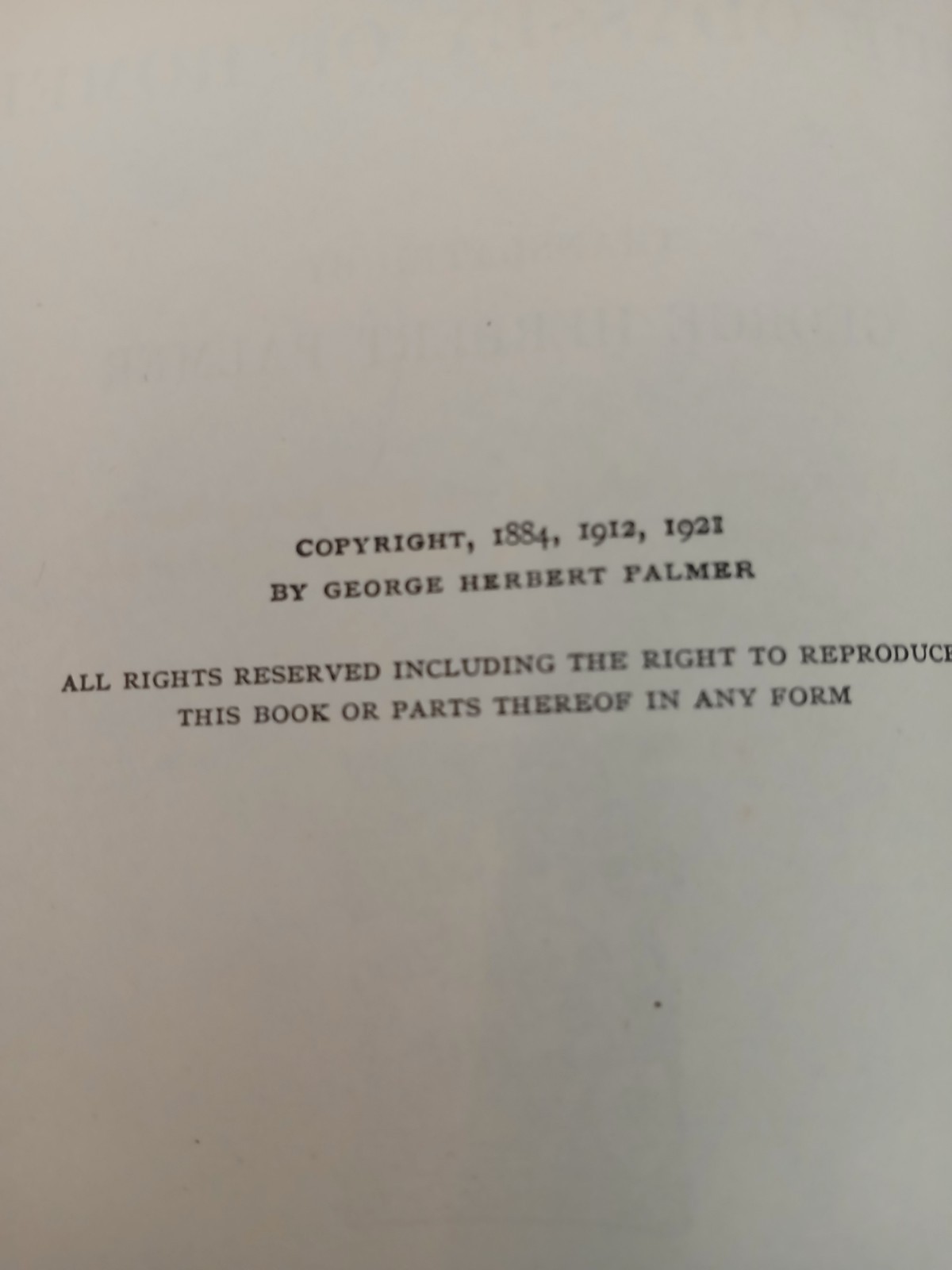 The Odyssey of Homer Translated by George Palmer 1921 Riverside Press Map Intact