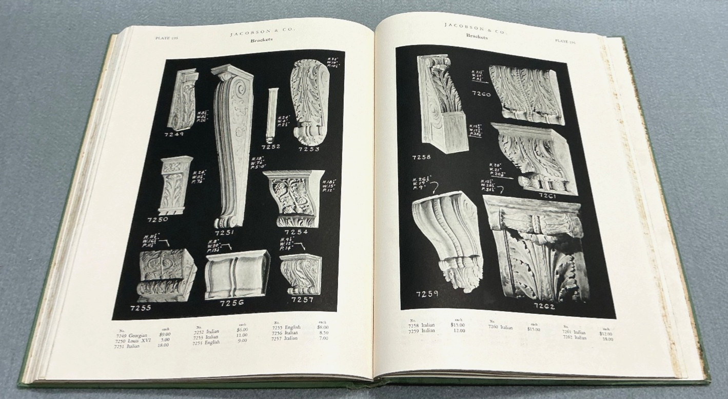 OLD ARCHITECTURE BOOK ARCHITECTURAL ORNAMENTS CATALOG CEILINGS FRIEZES ECT 1929