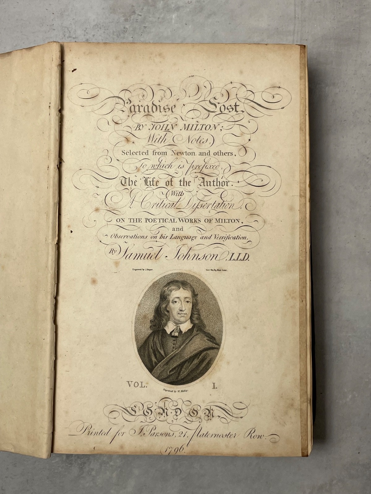 Paradise Lost, by John Milton, with Notes selected from Newton and others, 1796