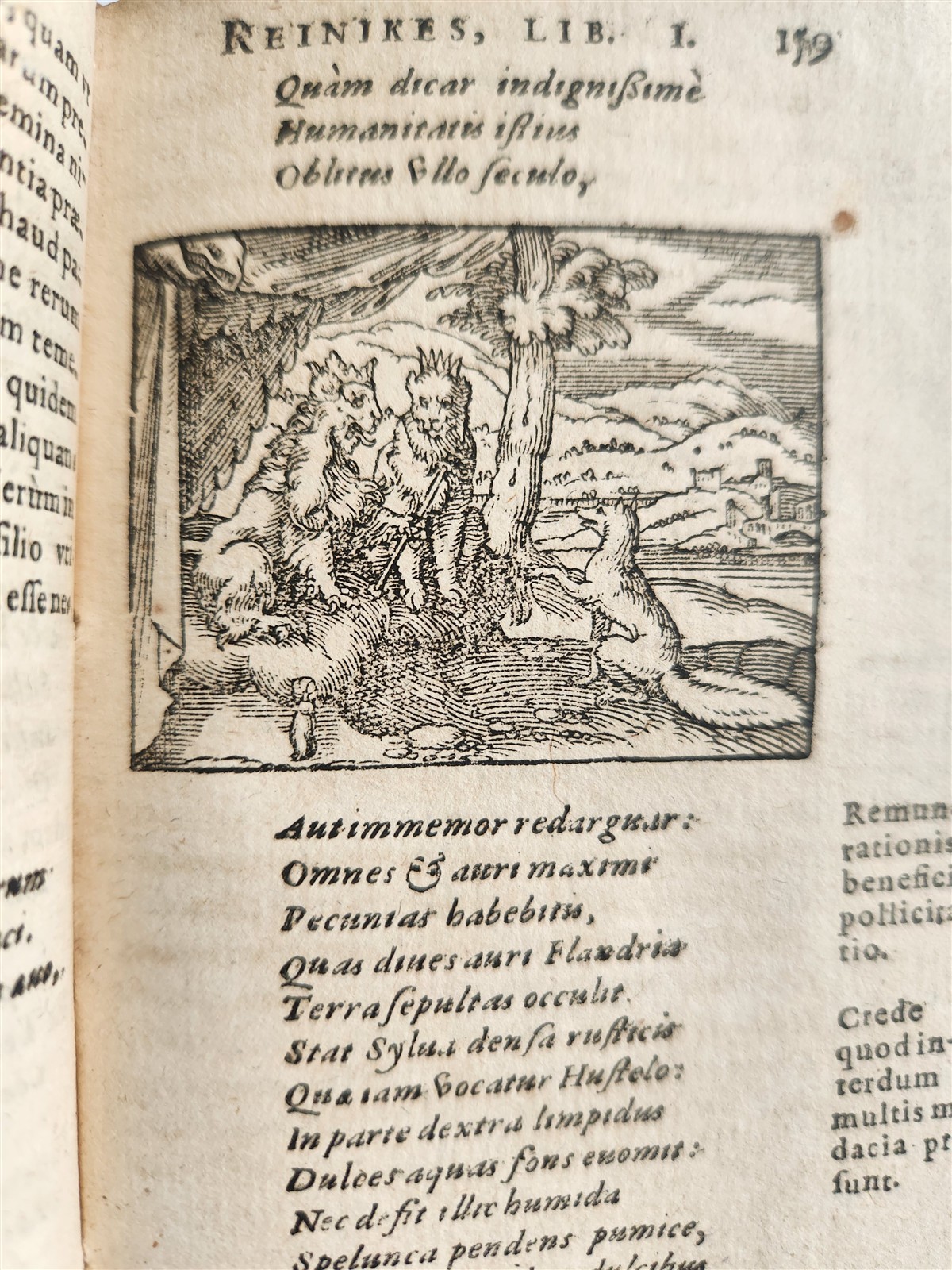 1595 REYNARD the FOX in LATIN illustrated by Jost Amman & Virgil Solis ANTIQUE