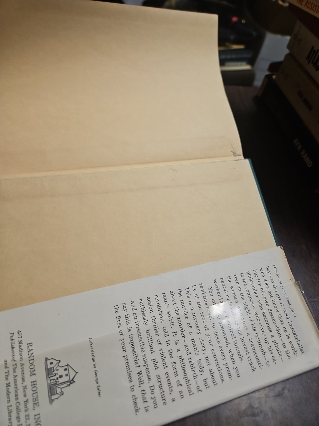 Atlas Shrugged Ayn Rand Hardcover 1957 8th Printing Random House DJ Dust Jacket