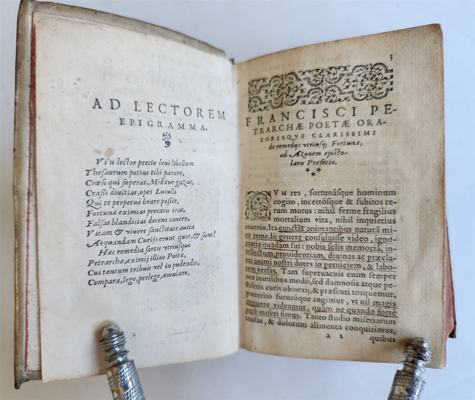 1577 PETRARCH Francisci Petrarchae poetae oratorisque antique VELLUM BOUND