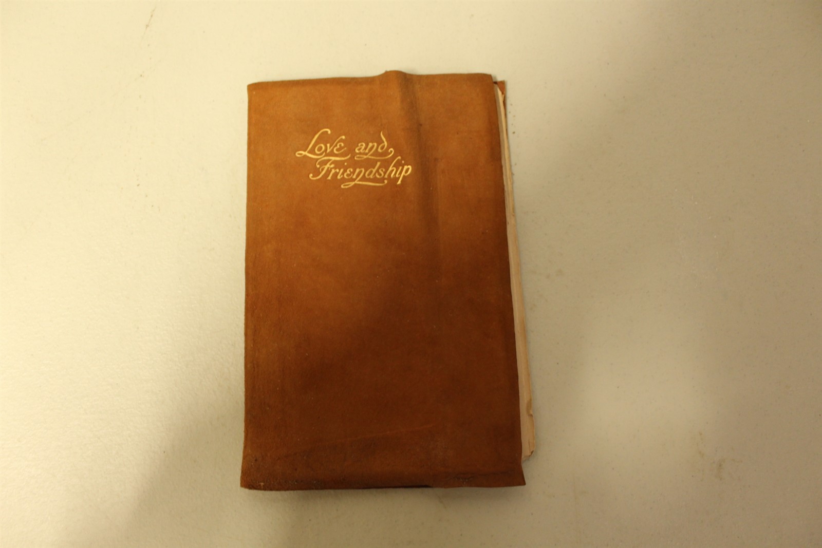 Antique Ca. 1912 Book Love And Friendship With Soft Leather Cover