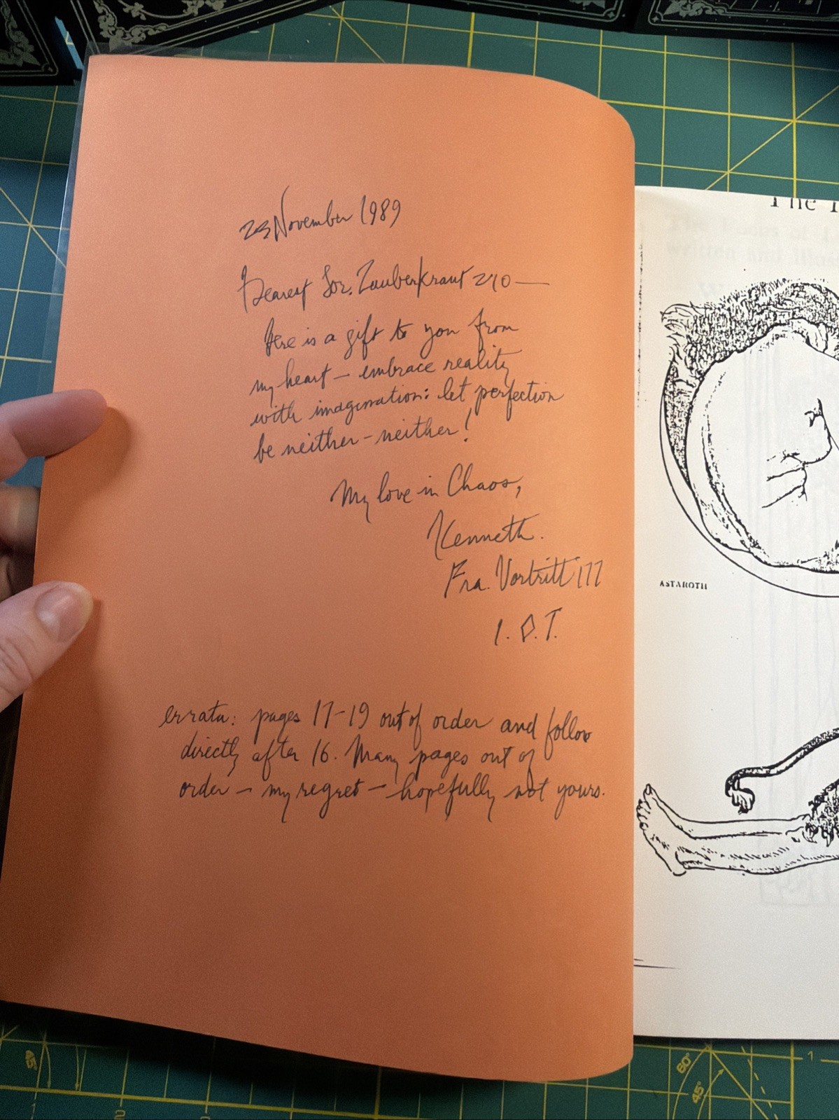 Austin Osman Spare Focus of Life Aaos Don Kraig Copy Frater Vortritt Inscribed