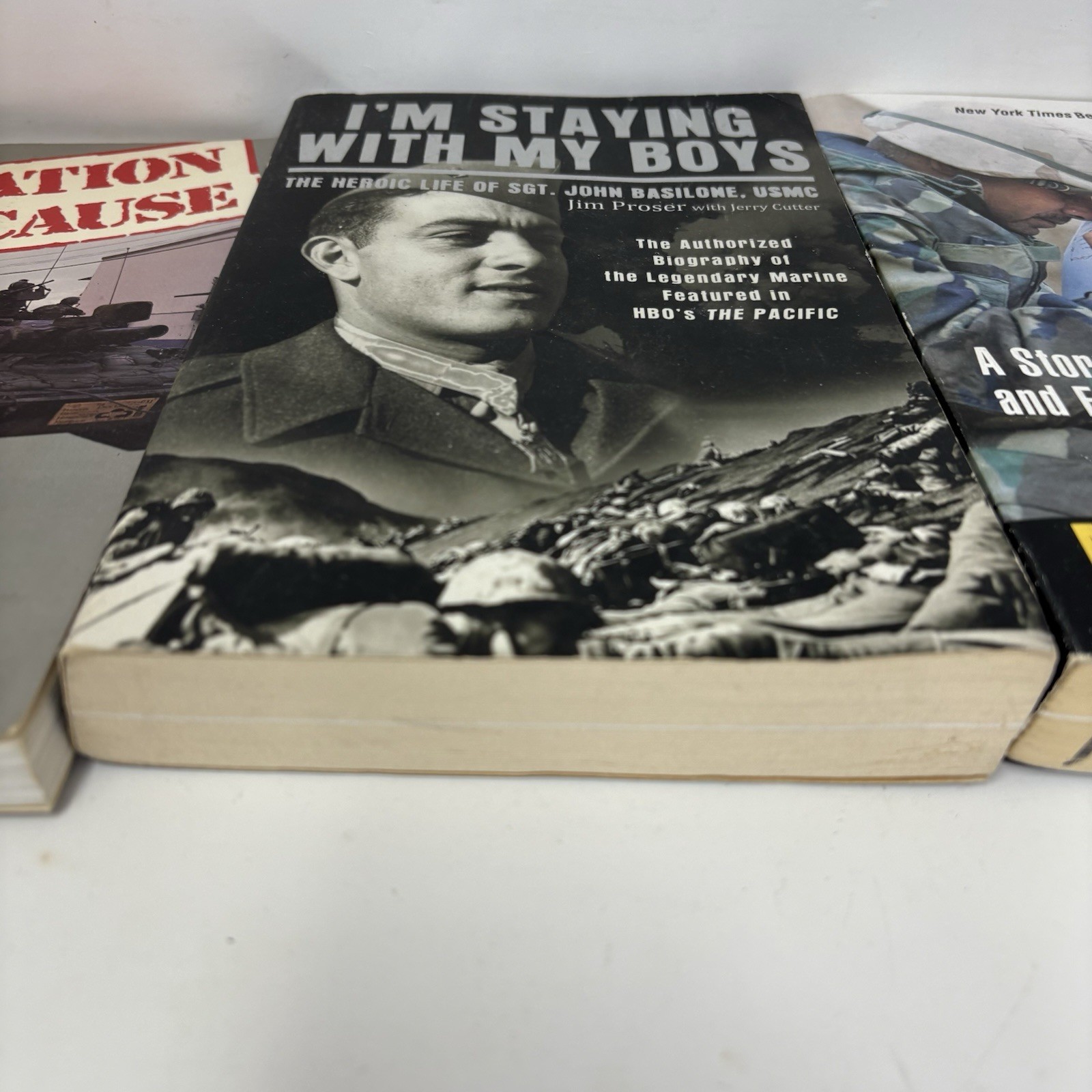 Military Book Lot All Quiet Western Front Team Yankee Flanders Basilone Ww2