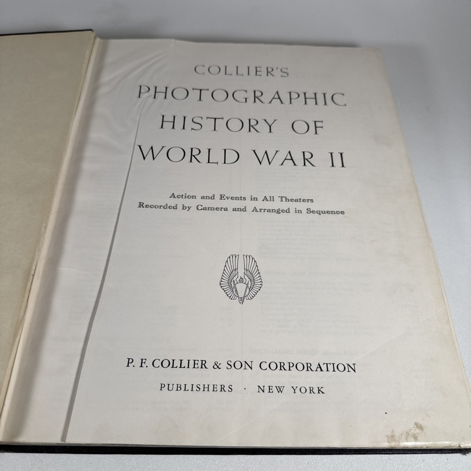 Collier’s Photographic History of World War II – Large-Size 1946 Hardcover