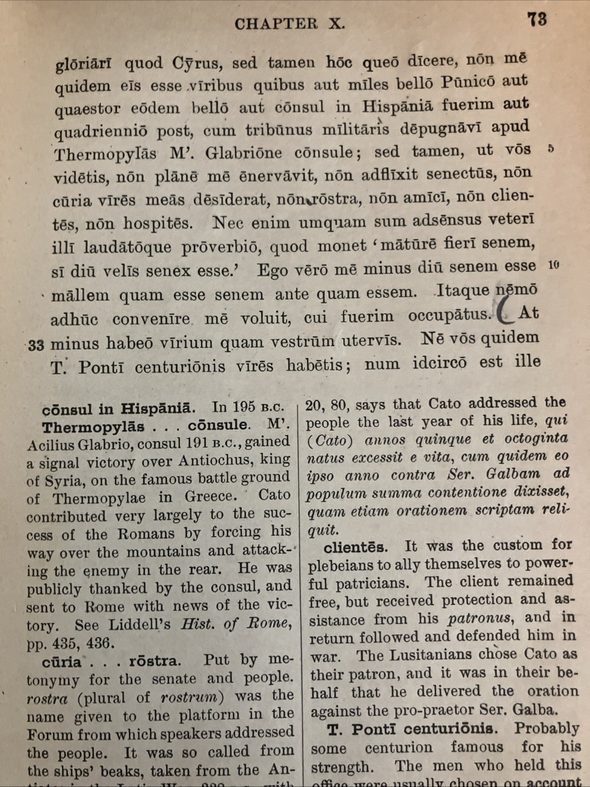 M. Tulli Ciceronis Cato Maior De Senectute 1923 Latin Antique Book junk journal