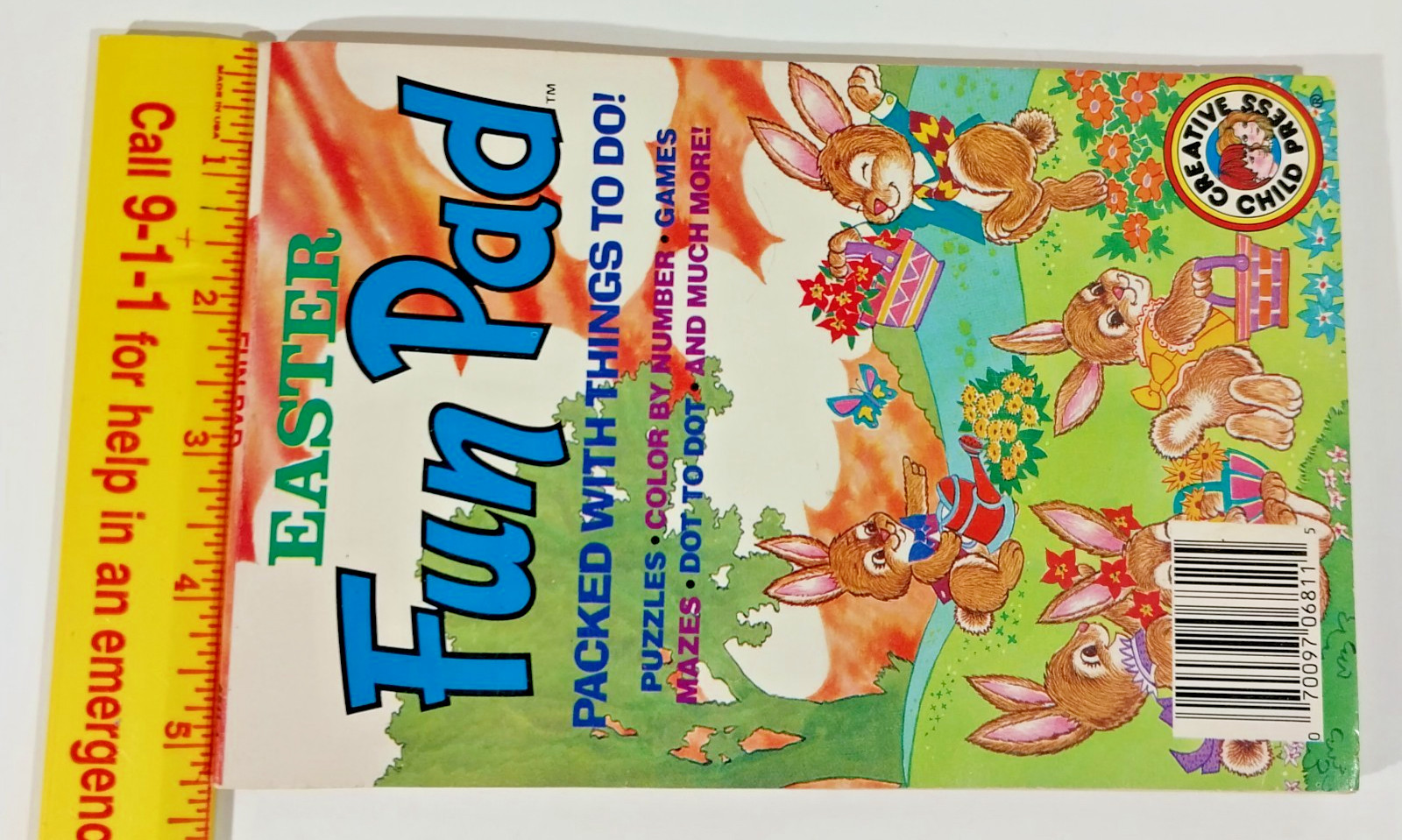 VTG 1990 Easter Fun Pad Activity Book Creative Child Press-Minus 2 pgs-Uncolored