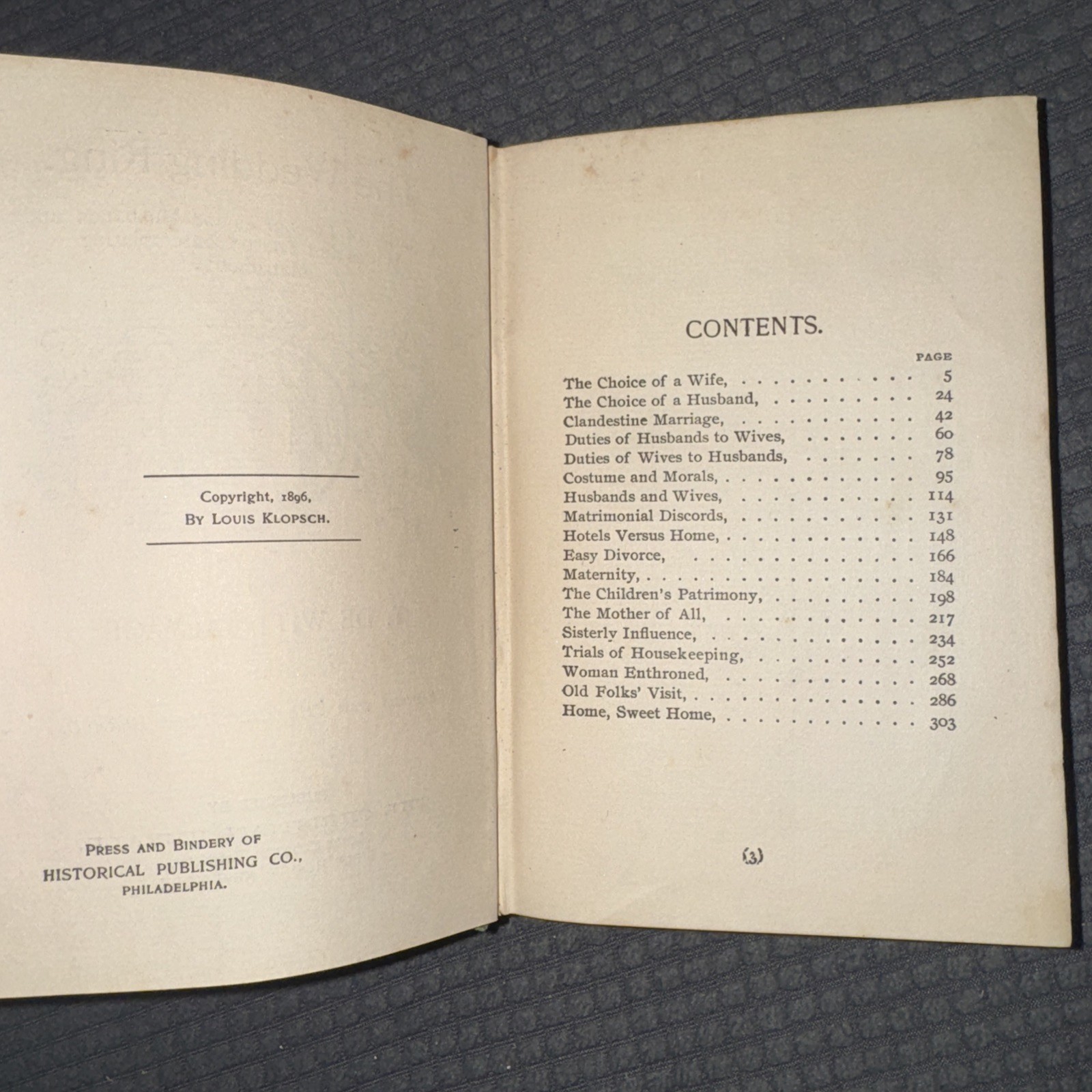 The Christian Herald The Wedding Ring by Talmage 1896 Husbands Wives Matrimony