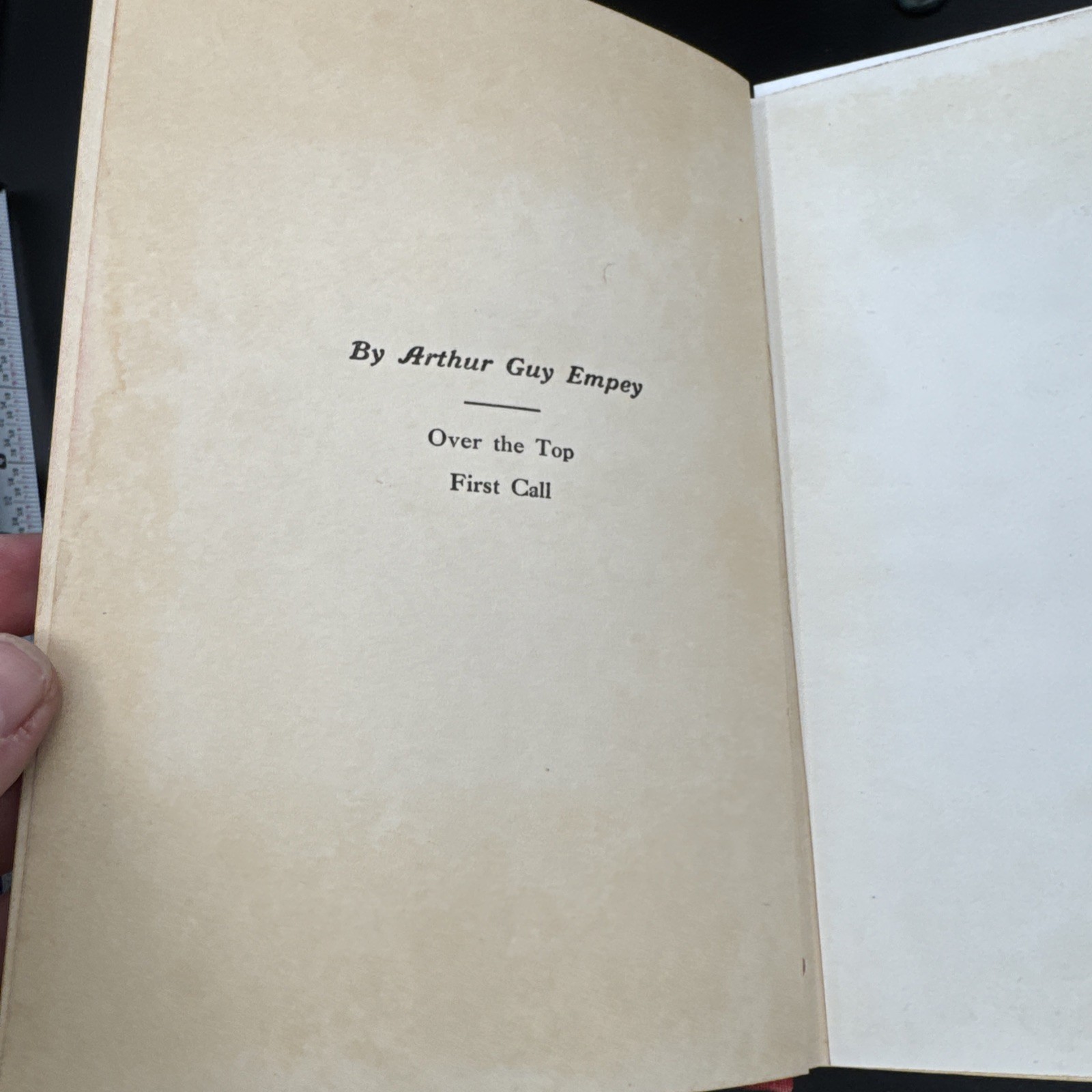 “OVER THE TOP” by Arthur Guy Empey/1st Ed/HC/Military/War/WWI 1914-18