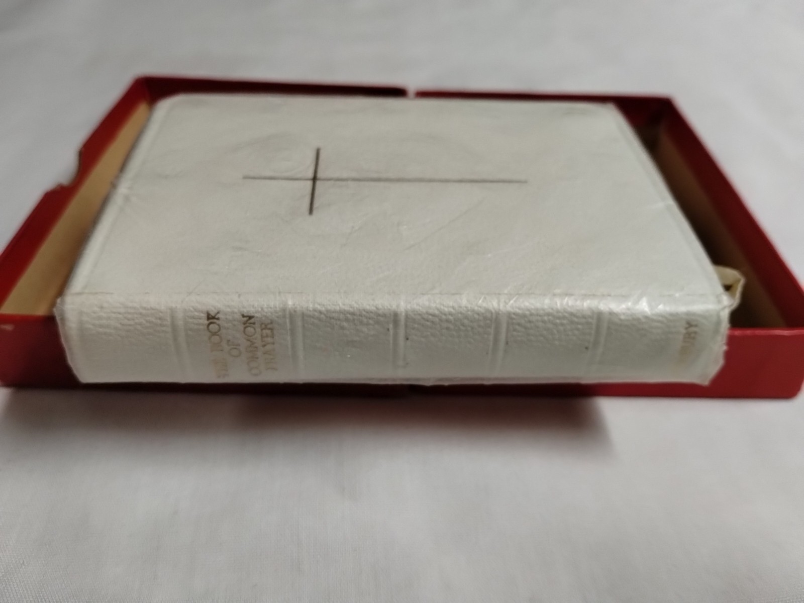 The Book of Common Prayer by Seabury 1953 Vintage w/ White Faux Leather-Binding