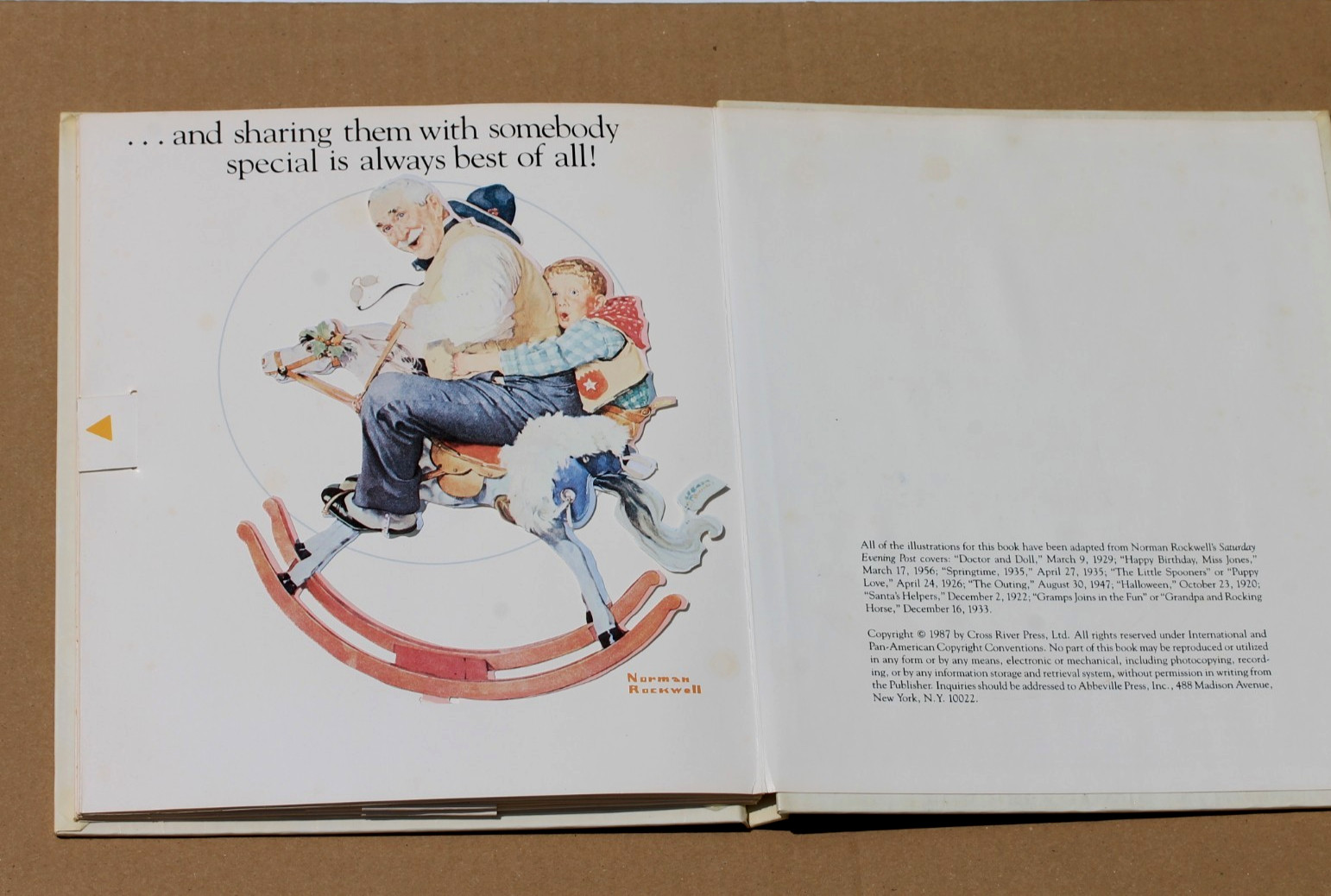 NORMAN ROCKWELL SPECIAL DAYS COME TO LIFE pop up book 1987 hardcover – Very Good