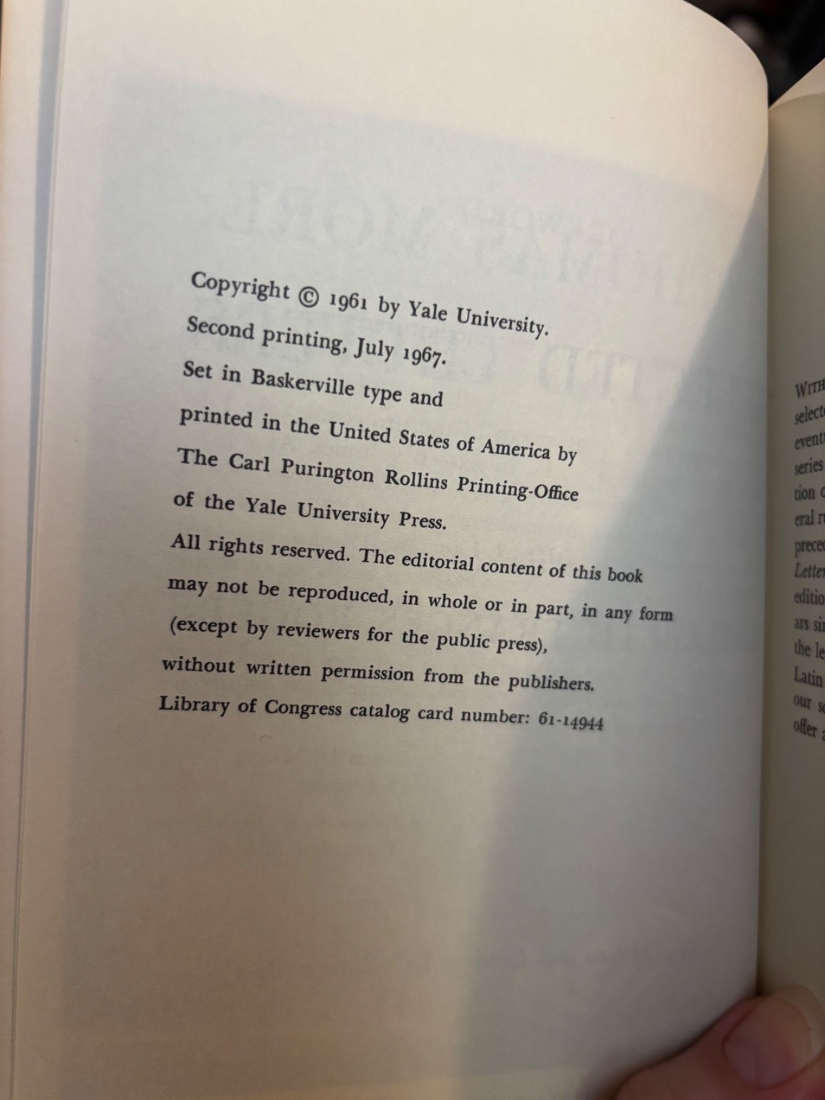 St. Thomas More Selected Letters, Rogers, Yale