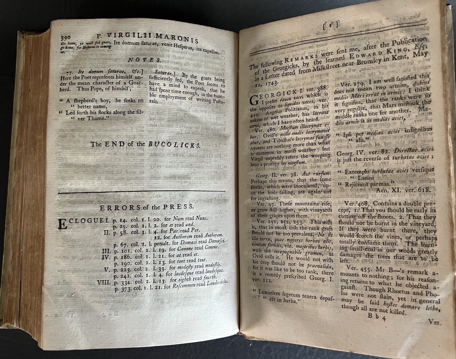 Antique 1749 The Bucolicks Of Virgil By John Martyn Vellum Binding