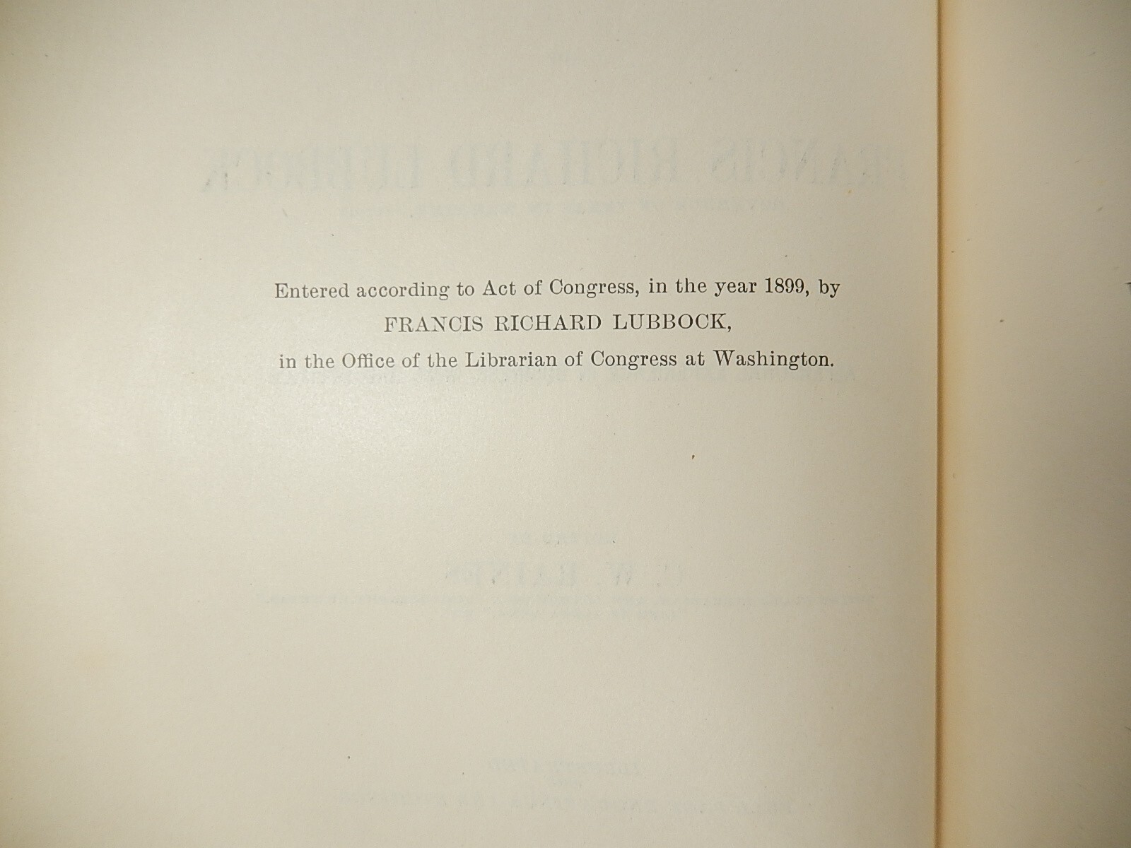 Lubbock’s Memoirs of Francis Richard Lubbock, 1900 (Texas History)