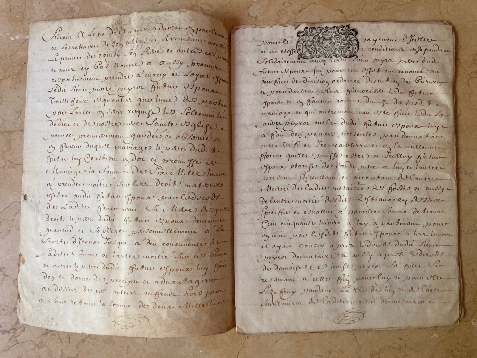 RARE! 1690’s FRENCH VELLUM MANUSCRIPT BOOKLET 24p BOURGES HEART TAX LOUIS XIV