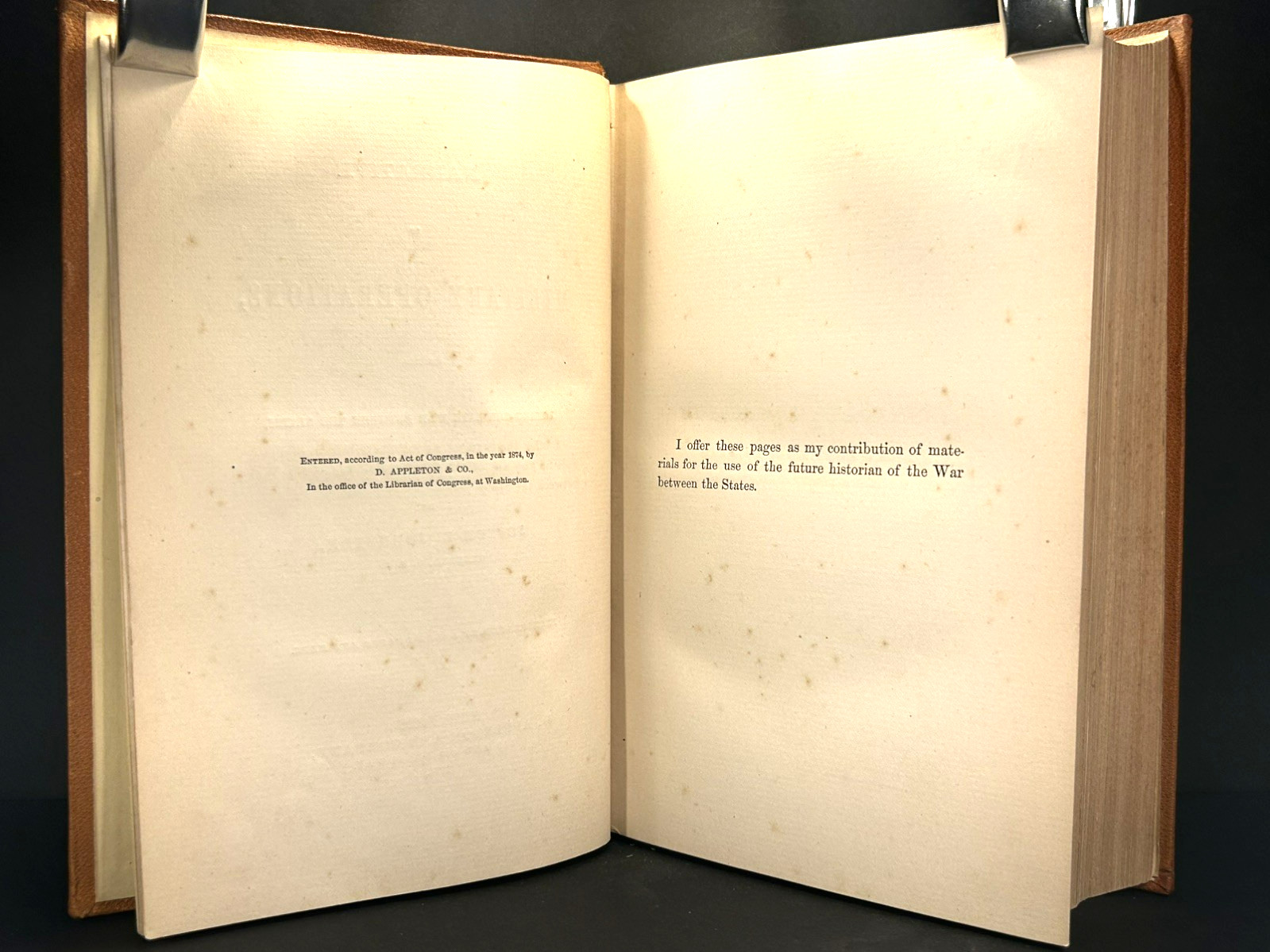 Civil War MILITARY OPERATIONS by JOSEPH E. JOHNSTON Confederate GENERAL Ill.1874