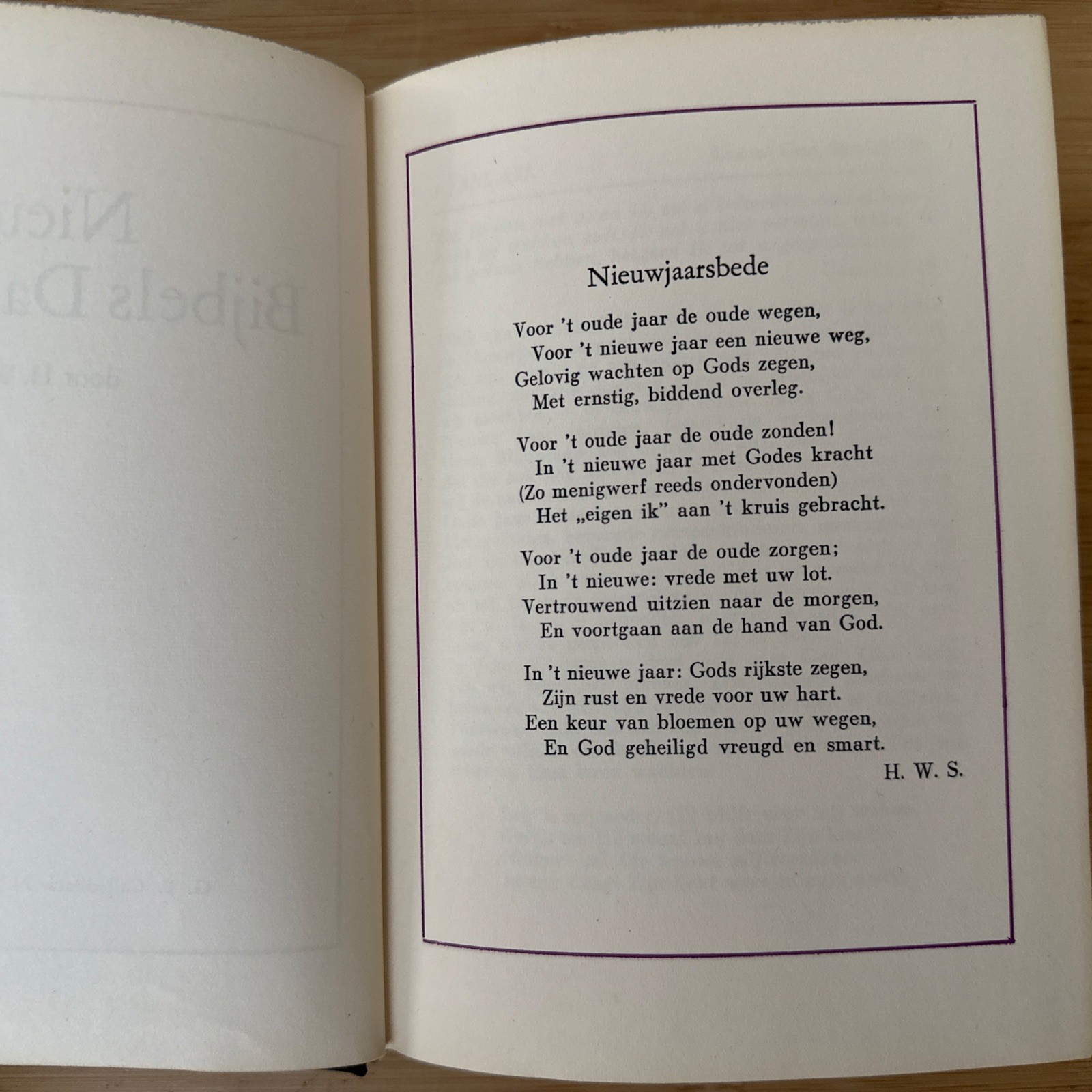 Vintage Dutch Bible Devotional Nieuw Bijbels Dagboekje H.W.S. Hardcover Book