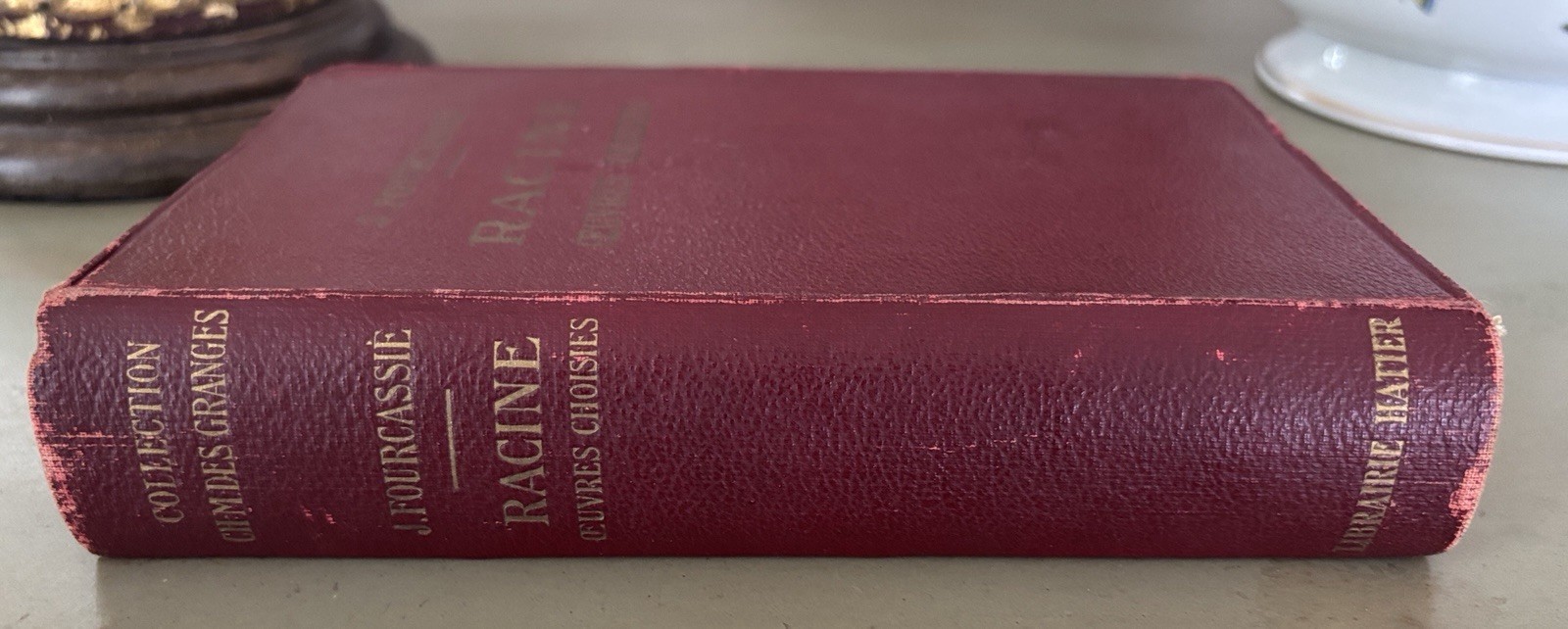 Antique French Book RACINE Oeuvres Choisies 1924 Paris Bookshelf Decor Staging