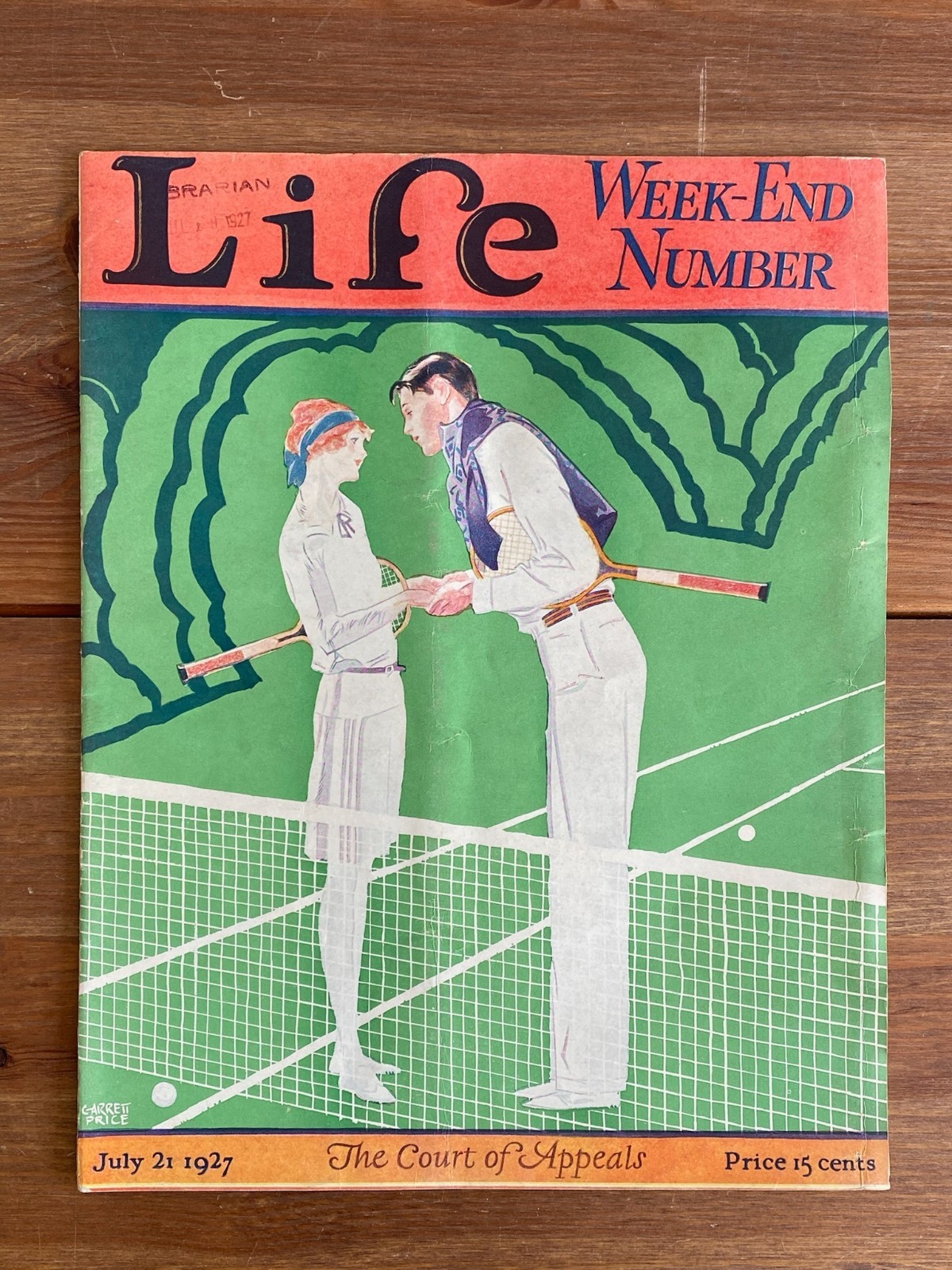 Art Deco Tennis Romance ~ Life July 21 1927 ~ Court of Appeals Cover