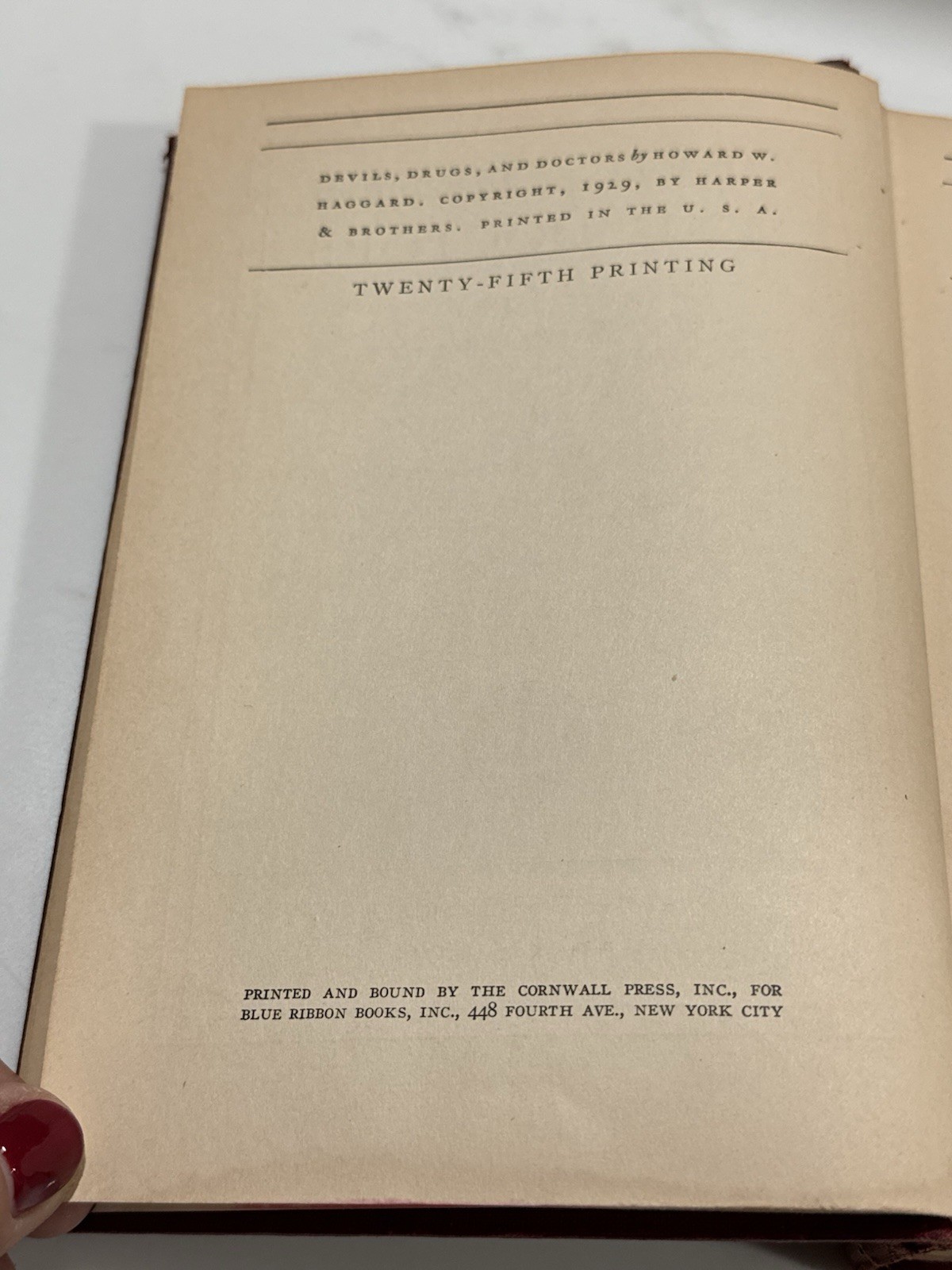 Devils, Drugs & Doctors- Haggard 1929 Early Medicine