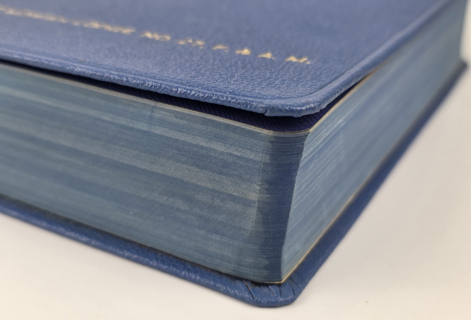Pristine 1960s Masonic Bible Blue Holman Mt Moriah Lodge 27 NY Unused Signed KJV