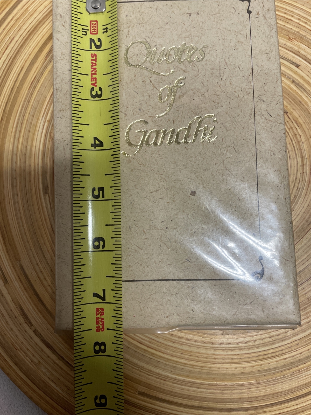Quotes Of Gandhi. 1995, New Delhi. 224 Pages. Khadi cloth