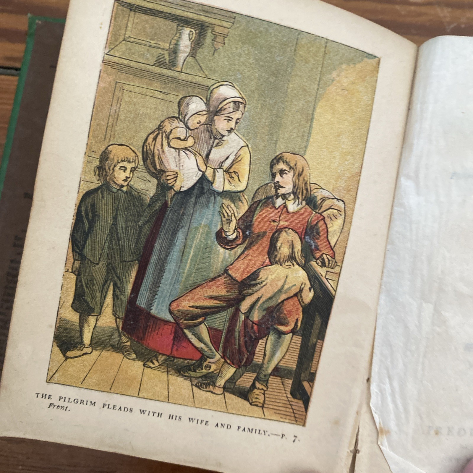 1868 The Pilgrim’s Progress by John Bunyan Beautiful Color Illustrations Vellum