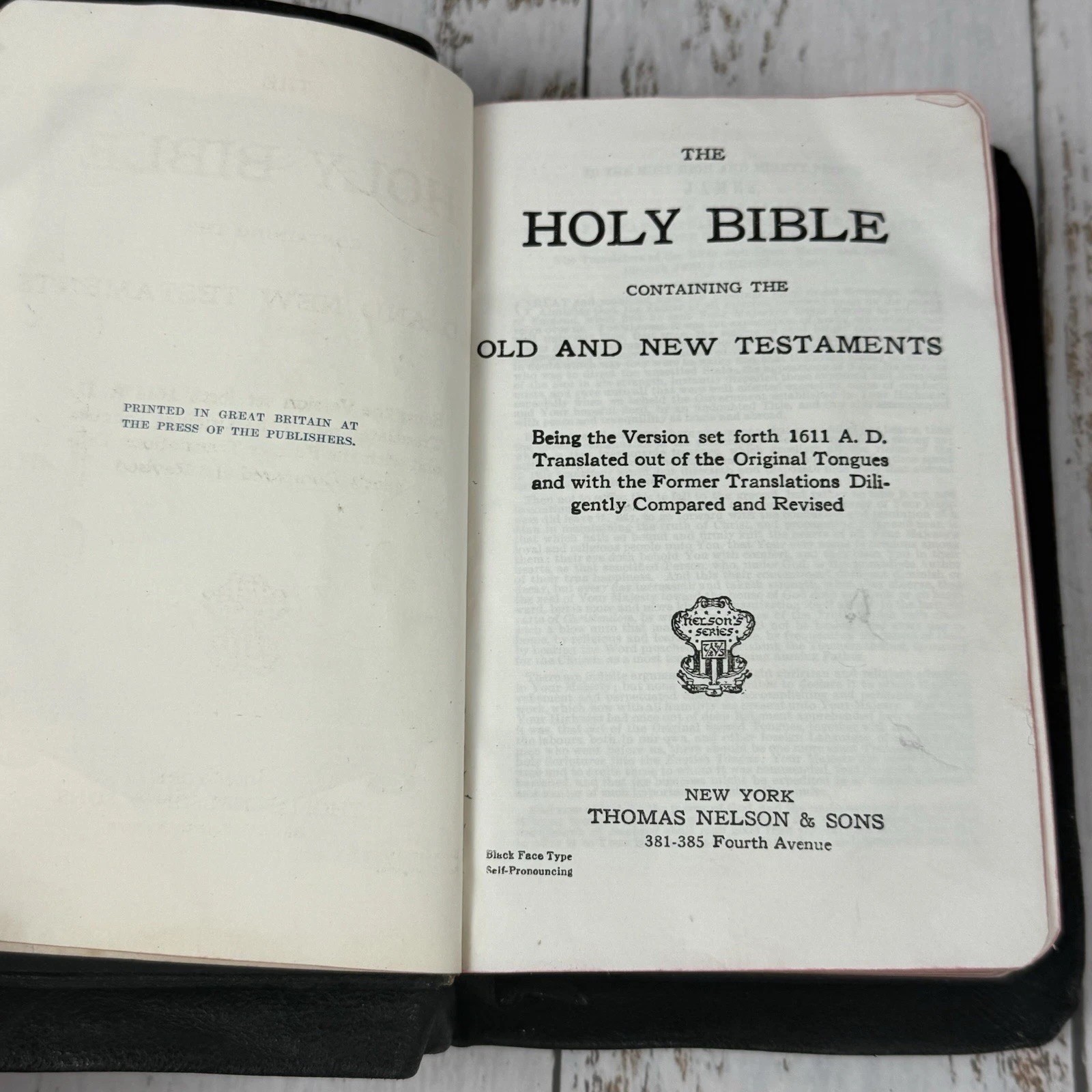 1930s Holy Bible Pronouncing Illustrated Nelson’s Scholars Edition Leather Bound